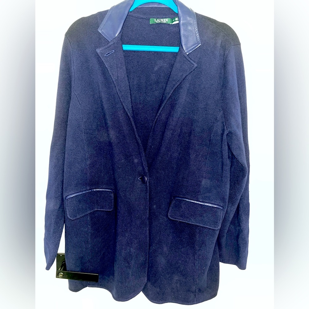 Lauren Ralph Lauren Navy Sweater
Blazer Jacket Coat Faux Leather